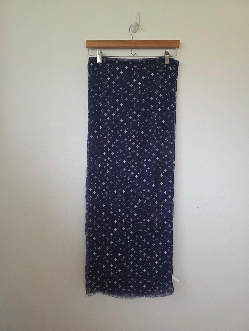 Navy Blue and White Star Scarf